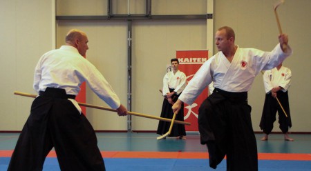  Kama kumite Adrie en Robin bij examens Budo Ryu Koersen